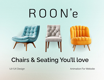 Chairs UI|UX Design for Landing Page Animation animation branding chairs furniture gif graphic design interaction interface design landing page motion graphics ui ux web design