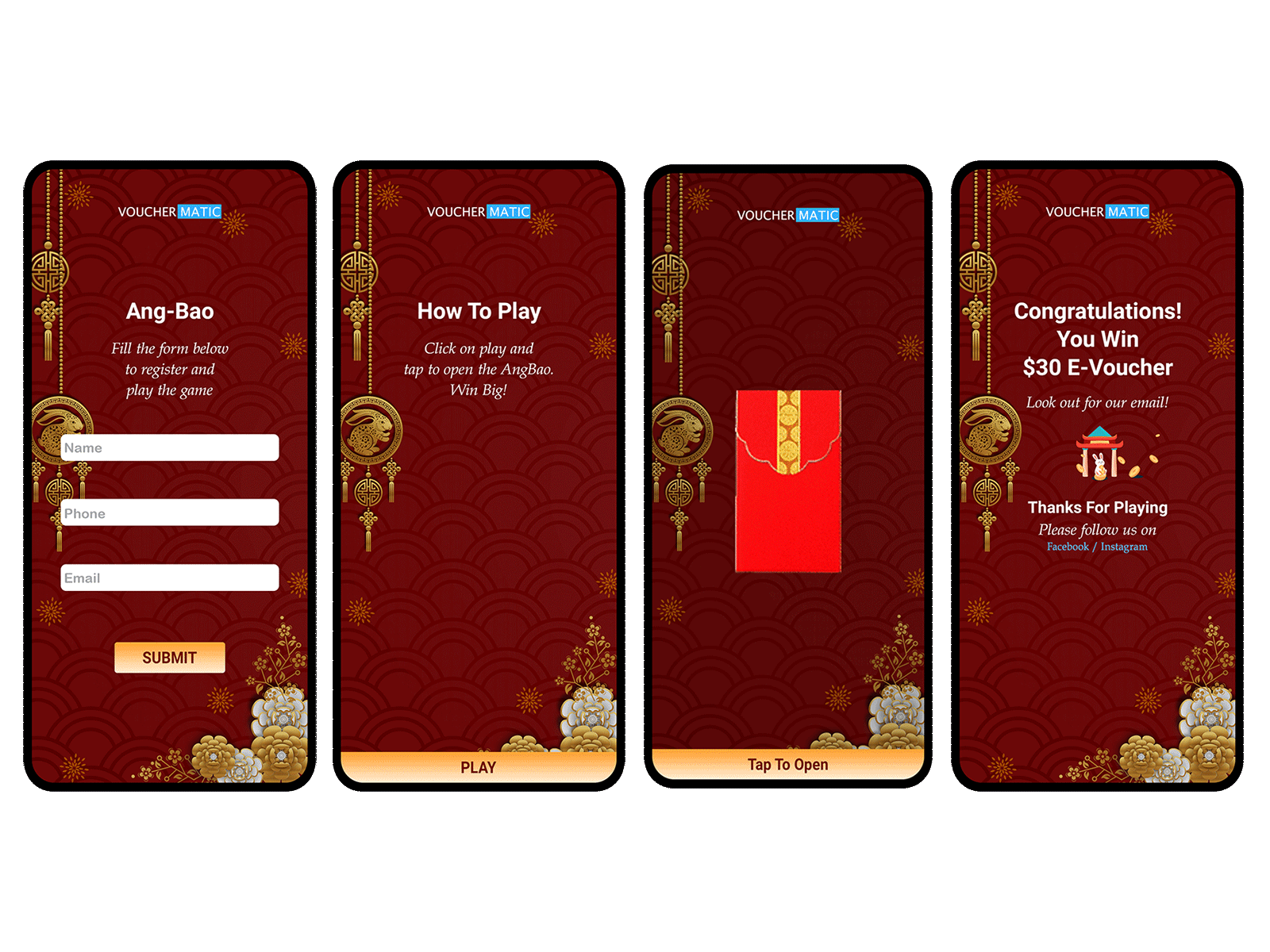 AngBao angbao branding business promotion chinese new year cny customer engagement digital voucher envelop opening game evoucher gamification loyalty program mobile voucher online marketing reward management voucher vouchermatic