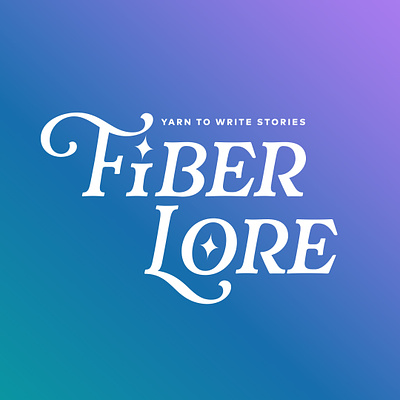 Fiber Lore Brand Design branding gradient logo whimsical yarn