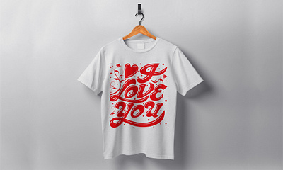 I love you valentine t-shirt Design design i love you pod tee teespring trendy typography valentine valentine tshirt vector