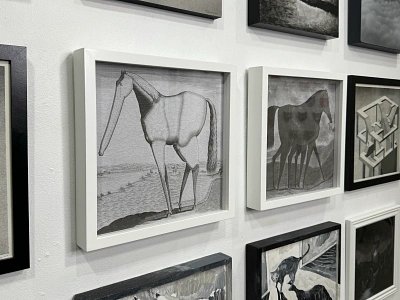 After Stradanus, Racehorse after Houston, Gallery Ergo collage equine gallery horse horses illustration