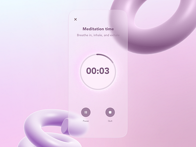 Countdown Time 🧘🏽‍♀️ 3d android app application clean design designapp dribbble graphic design inspiration ios meditation pink timer ui uidesign uiux ux violet yoga