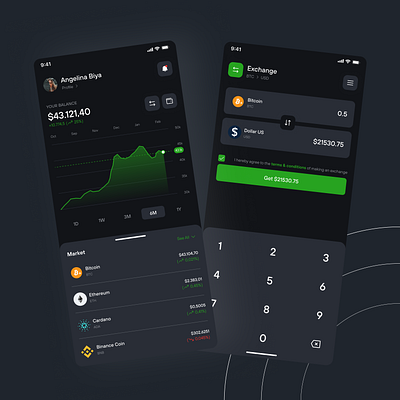 Crypto Trading Mobile App crypto figma mobile app trading ui uiux user interface