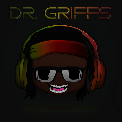 Dr. Griffs DJ Logo & Business Card Design 3d business card design design graphic design illustration logo logo design typography