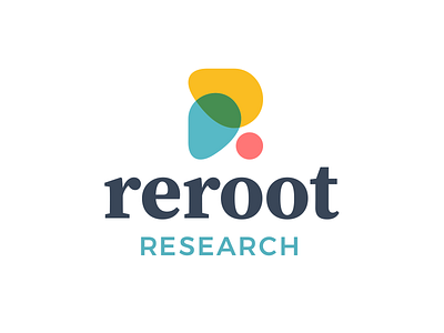 Reroot Research logo branding color rebrand research text type
