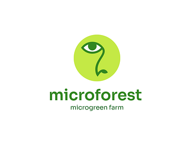 Microforest - microgreen farm eye farm forest green grow logo microforest microgreen sprout