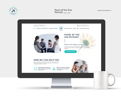 Rehabilitation Center Landing Page Concept design landing page rehab teal ui ui ux web user interface web website wellness