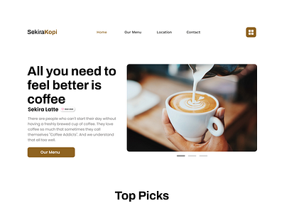 Sekira Kopi Landing Page coffee design ui website website design