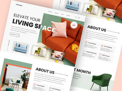 Furniture Website Design - Landing Page branding graphic design ui