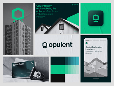 Opulent - Visual Identity brand brand identity branding company design graphic design logo logo design real estate visual identity