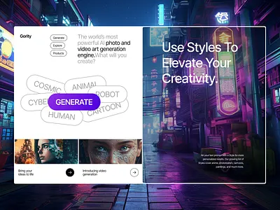 Ai Image Generator - Gority ai ai image generator ai tools artificial intelligence design hero section image generator ui user interface ux web design website