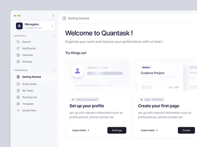 Welcome Page - Task Management Dashboard clean dashboard dashboard design design get started graphics infographics kanban minimalist navbar navigation onboarding product design task task management dashboard team ui ux welcome welcome page