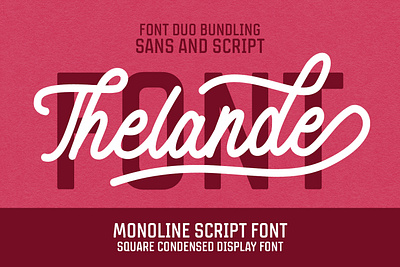 Thelande Font Duo animation branding design font fonts graphic design illustration logo nostalgic
