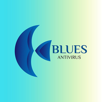 Blues Antivirus graphic design logo