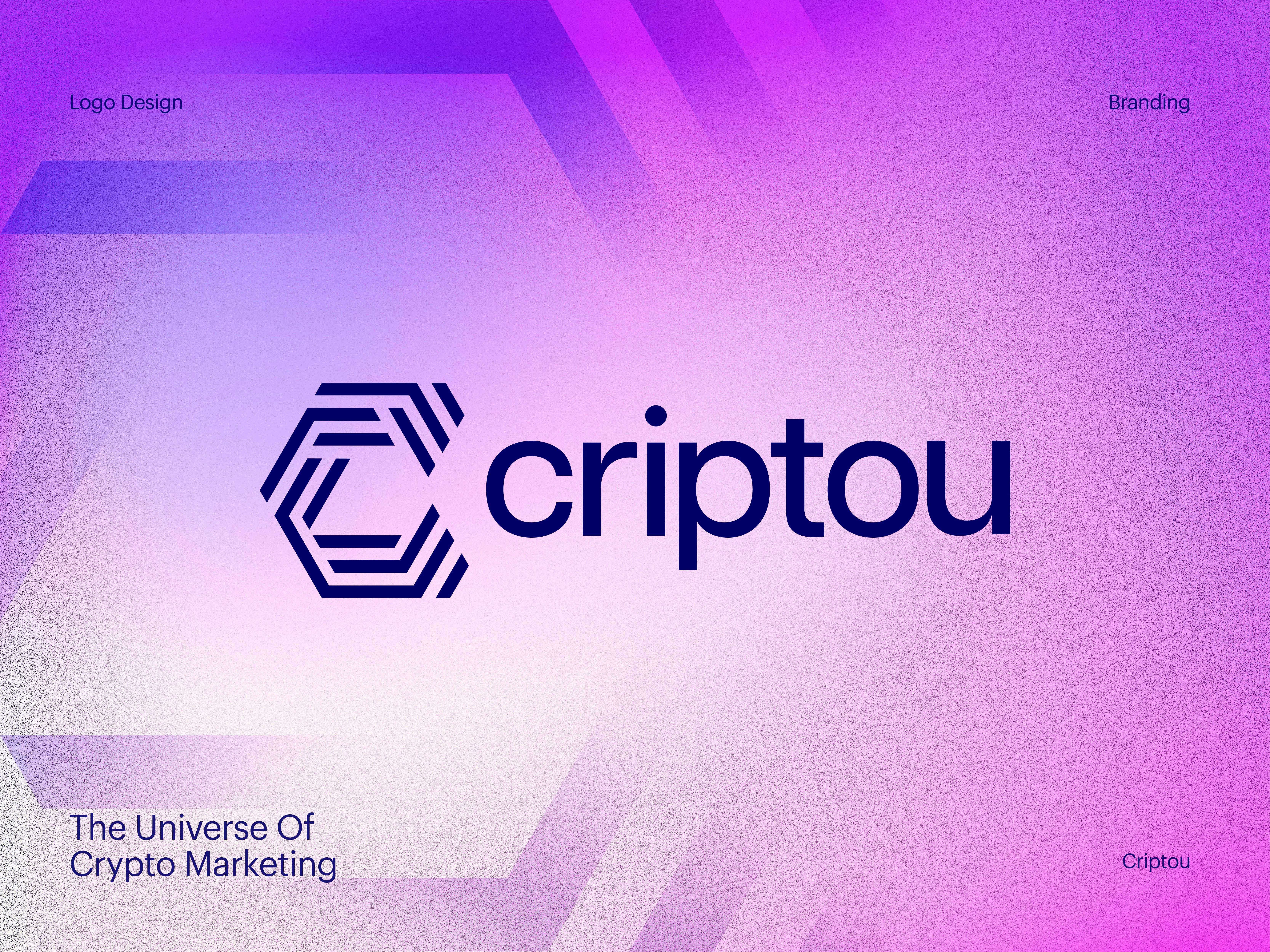 Criptou Logo Design brand brand identity branding crypto crypto logo crypto marketing logo currency identity logo logo design logo mark logodesign logomark logos logotype marketing agency minimalist logo modern logo technology typography