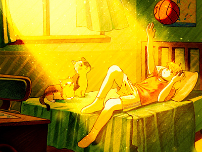 COMMISION commision digital art digital illustration fairytale illust illustration sunshine warm