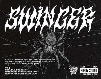Swinger - Hardcore Crossover Font poster