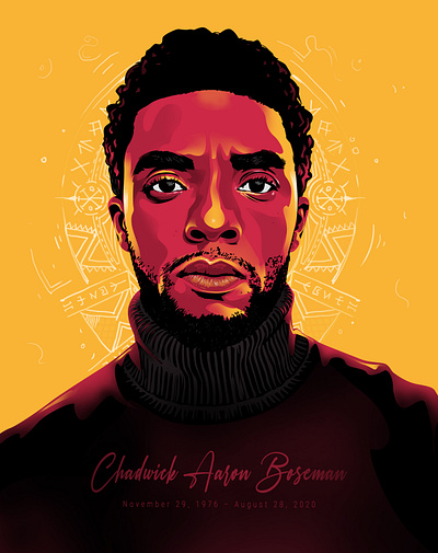 Chadwick Boseman actor chadwick boseman creative design digital art digitalpainting film graphic design illustration