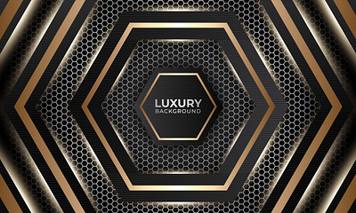 Luxurious modern background with gold color combination vector