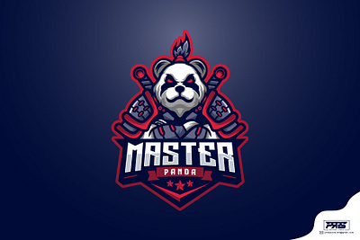 Samurai Panda Esport Logo cute