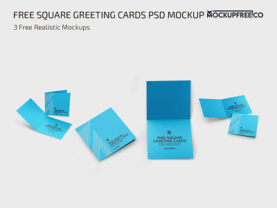 Free Square Greeting Cards PSD Mockup card cards greeting greeting card greeting card mockup greeting cards greetings mock up mockup mockups photoshop psd square square greeting card template templates