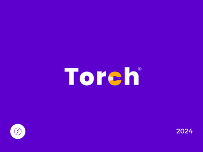 Torch | Negative space logo branding creative logo graphic design logo logo design logotype minimlaist logo modern logo negative space logo torch logo visual identity wordmark logo