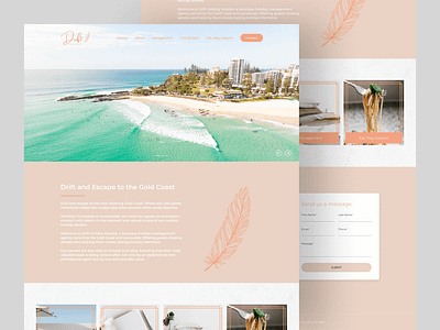 Drift Holiday Abodes - Abodes Landing Page Website graphic design ui website