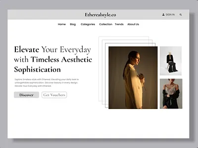Fashion - Hero Section animation branding fashion graphic design minimalist ui vogue