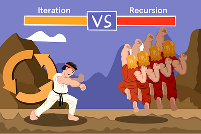 Iteration VS Recursion illustration