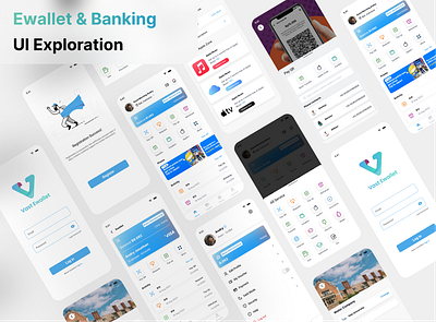 Ewallet & Banking App Explorations ui