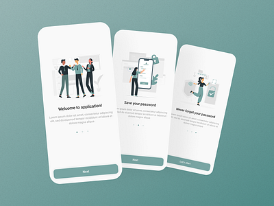 Onboarding pages of the password manager application 🎈 application application design onboarding ui ui design uiux ux ux design