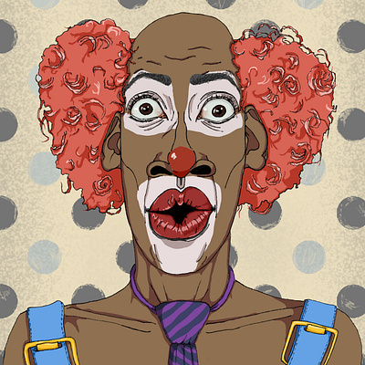 Clown 4 cartoon clown digitalillustration illustration photoshop portrait