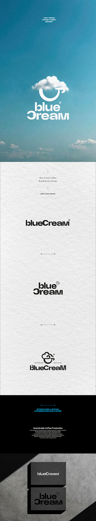 BLUECREAMCOFFEE _ Brand Identity Design branding graphic design logo package design