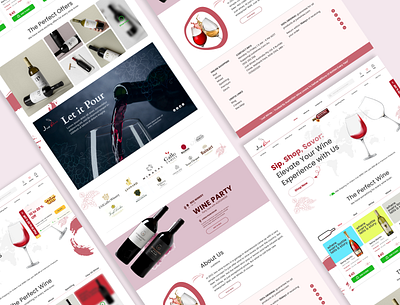 Wine Ecommerce Website graphic design logo ui