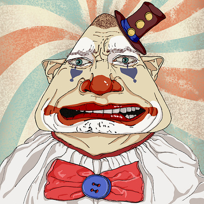 Clown 5 cartoon clown digitalillustration illustration photoshop portrait