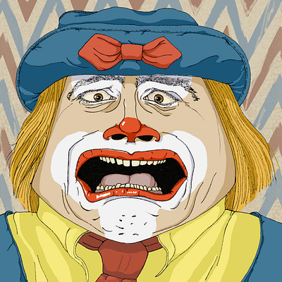 Clown 8 cartoon clown digitalillustration illustration photoshop portrait