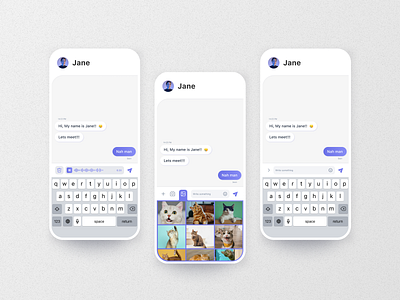 Chat branding chat dailyui design figma flaticon graphic design illustration image keyboard message picture ui unsplash voice voicemail
