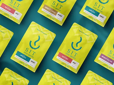 Sit Coffee Bag barista branding coffee coffee addict design drink illustrator industry label design manufacture minimalist modern package packaging design pouch retail roasters roastery visual identity