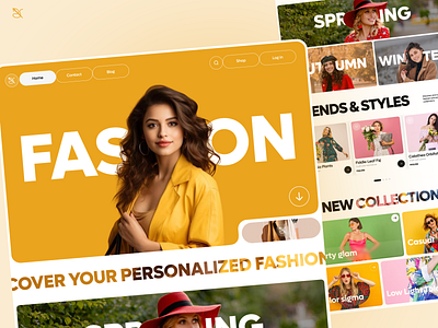 Women Fashion Landing Page animation branding design ecommerce fashion graphic design illustration landingpage ui ux