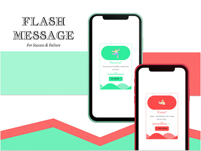 Success & Failure Pop-up Message Design breadcrumbs failure flashmessage mobile pop up success ui ux web