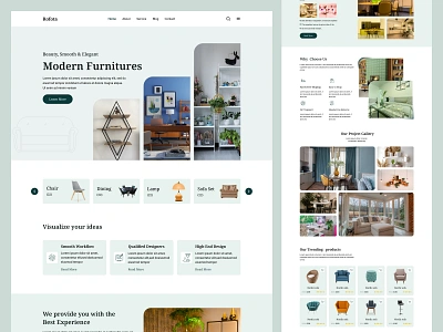 Creative Furniture Website Design 👏 chair decoration design e commerce e commerce design furniture homepage illustration interior landing page product landing page shop sofa store ui ux web web app webdesign woocommerce