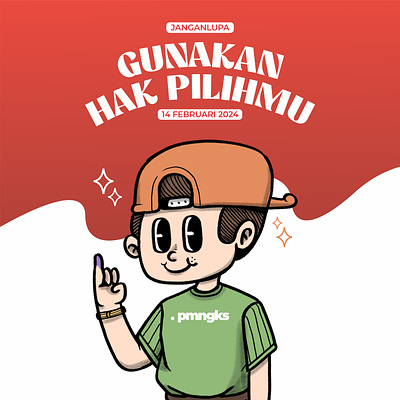 Indonesian Election Poster Illustration branding design election graphic design illustration ilustrasi pemilu poster design poster illustration
