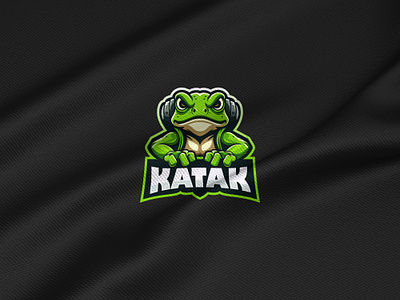 Katak Esport esportlogo frog froglogo frogmascot greenfrog katak logo mascot mascotlogo