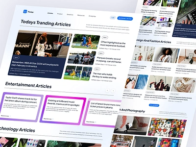 Landing Page - Pulse Articles articles blog blog post bulletin library magazine minimal news news feed newsletter newspaper online media post read reading socialist web design website articles website blog website news
