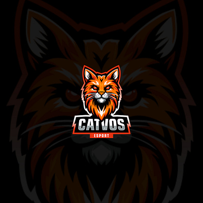 Orange Cat "Catvos" cat catlogo catmascot esportlogo logo mascot mascotlogo orangecat
