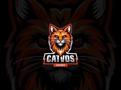 Orange Cat "Catvos" cat catlogo catmascot esportlogo logo mascot mascotlogo orangecat