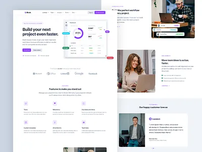 Block - Saas Company Landing Page block bootstrap 5 creative hero section homepage landing ui landingpage modern saas testimonial ui ui design ux website