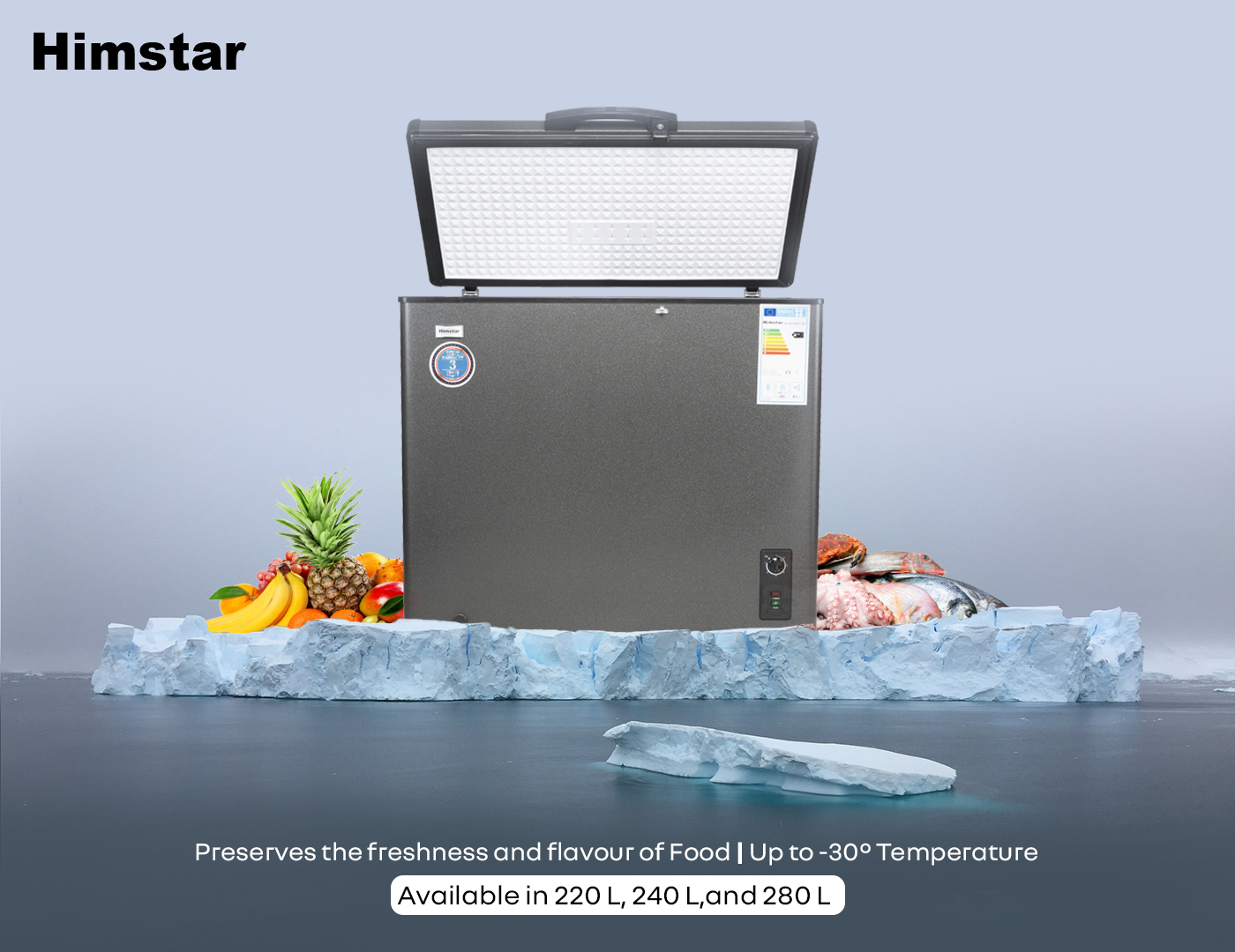 Himstar Deep Freezer ads advertisement banner branding design graphic design post social media