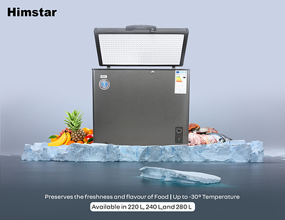 Himstar Deep Freezer ads advertisement banner branding design graphic design post social media