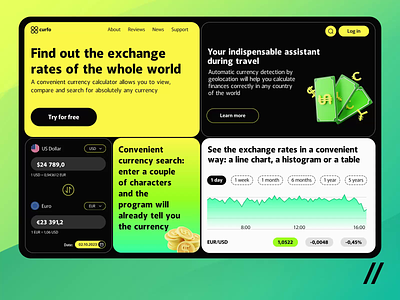 Currency Converter Web App branding currency converter dashboard design finance fintech graphic design interface landing page logo purrweb ui ux web app web ui